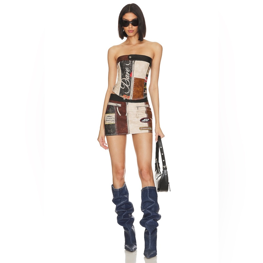 REVOLVE Jaded London Daytona Faux Leather Mini Skirt - Picture 3 of 8